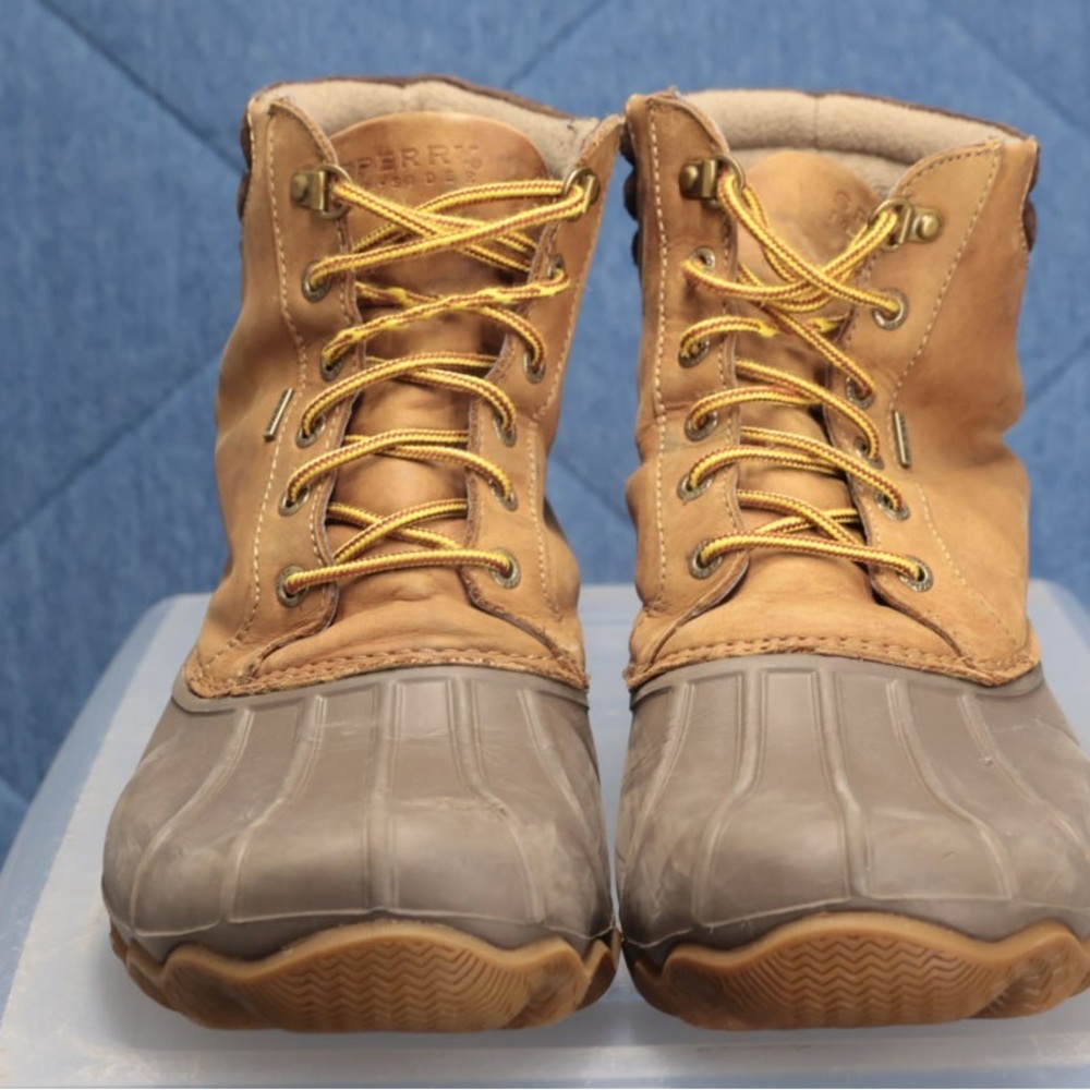 SPERRY Men's Waterproof Lace-Up Leather Avenue Duck Boots Brown 12M Gorpcore